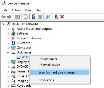 device manager The Drive Cannot Find The Sector Requested