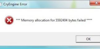 Memory Allocation Error