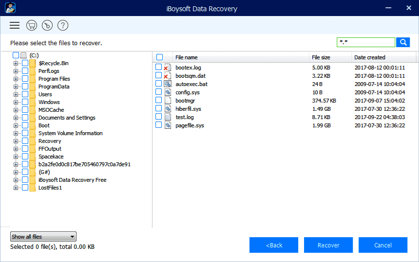 Then check all the lost data recovered by software and select the file you want to recover
