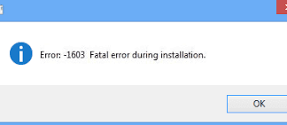 Fatal Error During Installation