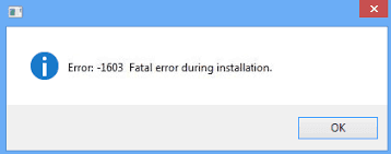 Fatal Error During Installation