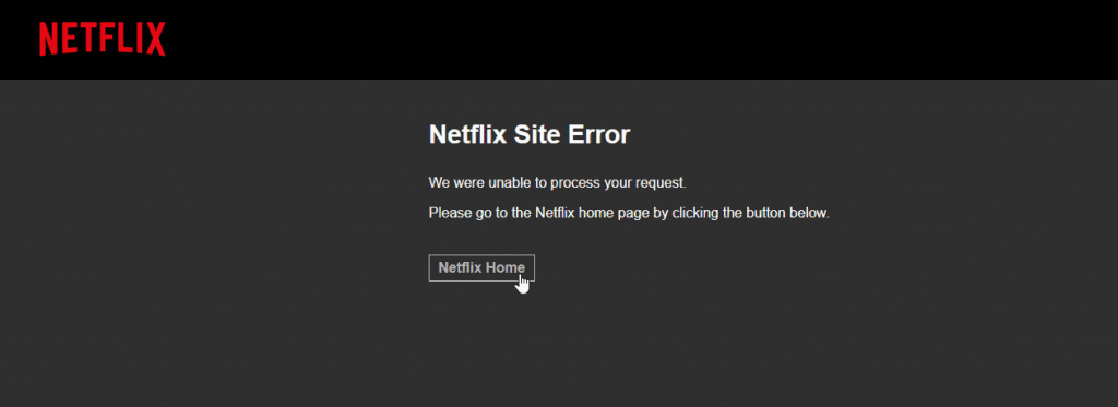 netflix site error