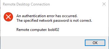 The Specified Network Password Is Not Correct