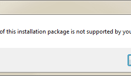 The Language of This Installation Package is Not Supported By Your System Error