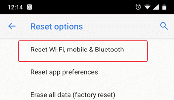 Reset Wi-Fi, mobile & Bluetooth Facebook Login Error