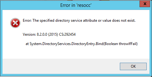 Fix] The Specified Directory Service Attribute Or Value Does Not Exist