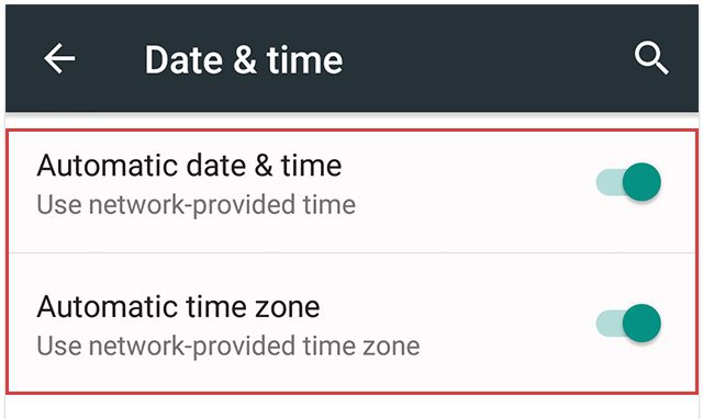 Network provided time Facebook Login Error