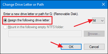 Assign the Following Drive Letter