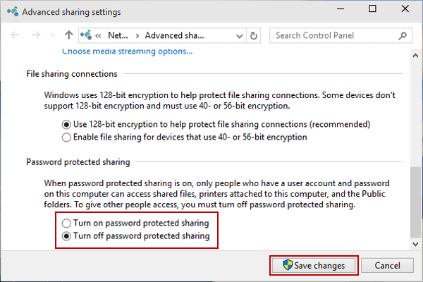 Turn Off Password Protected Sharing The Specified Network Password Is Not Correct