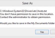 you don't have permission to save in this location